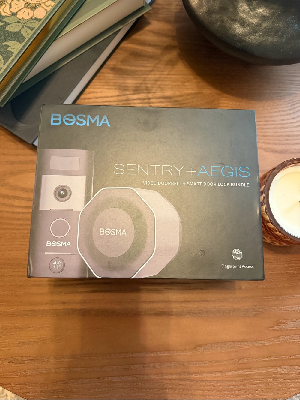 Bosma Sentry + Aegis Video Doorbell & Smart Lock Bundle in Black